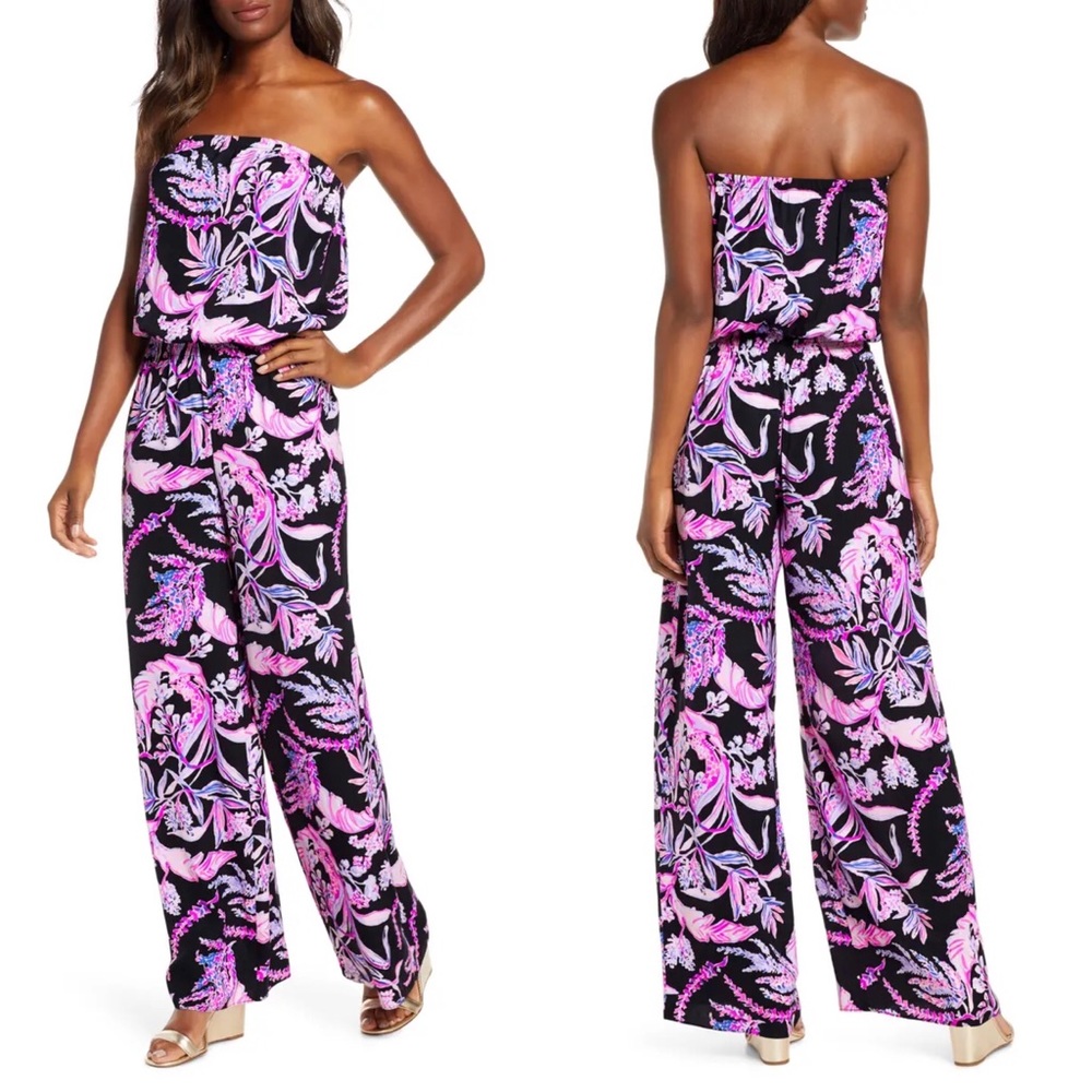 LILLY PULITZER Pim Strapless Jumpsuit Size S NEW